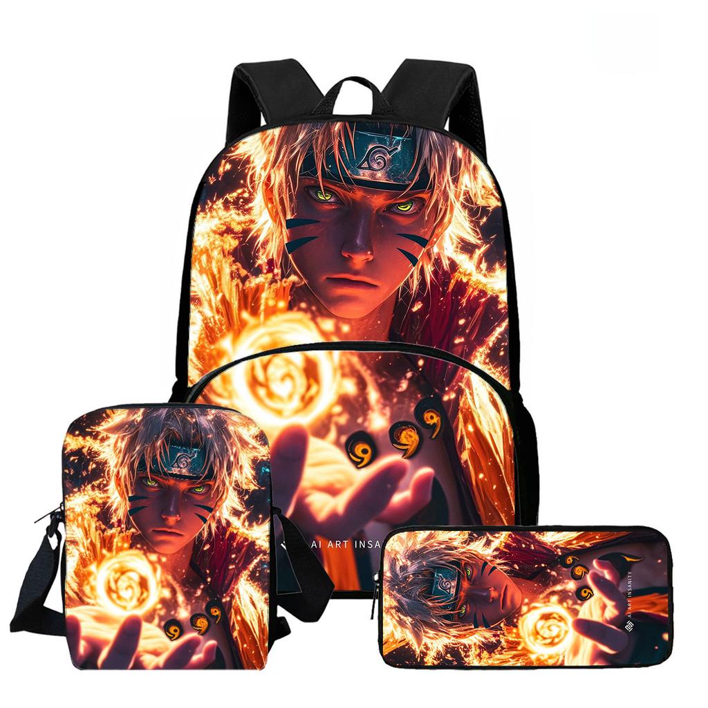 Animated NARUTO Thermal Cooler Lunch Box Adorable Lightweight Picnic Carrier for Boys & Girls Age 5-10 Children Daily Food Bag