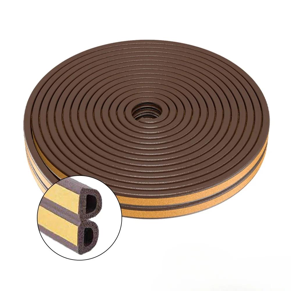 5m/10m Weather Stripping Door Seal Strip Diep Self-adhesive Draft Stopper Tape Window Insulation Noise Rubber Sealing Strip