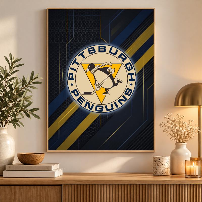 Pittsburgh Penguins Diamond Painting Kit 5D Full Drill DIY Diamond Mosaic Wall Art Home Decor