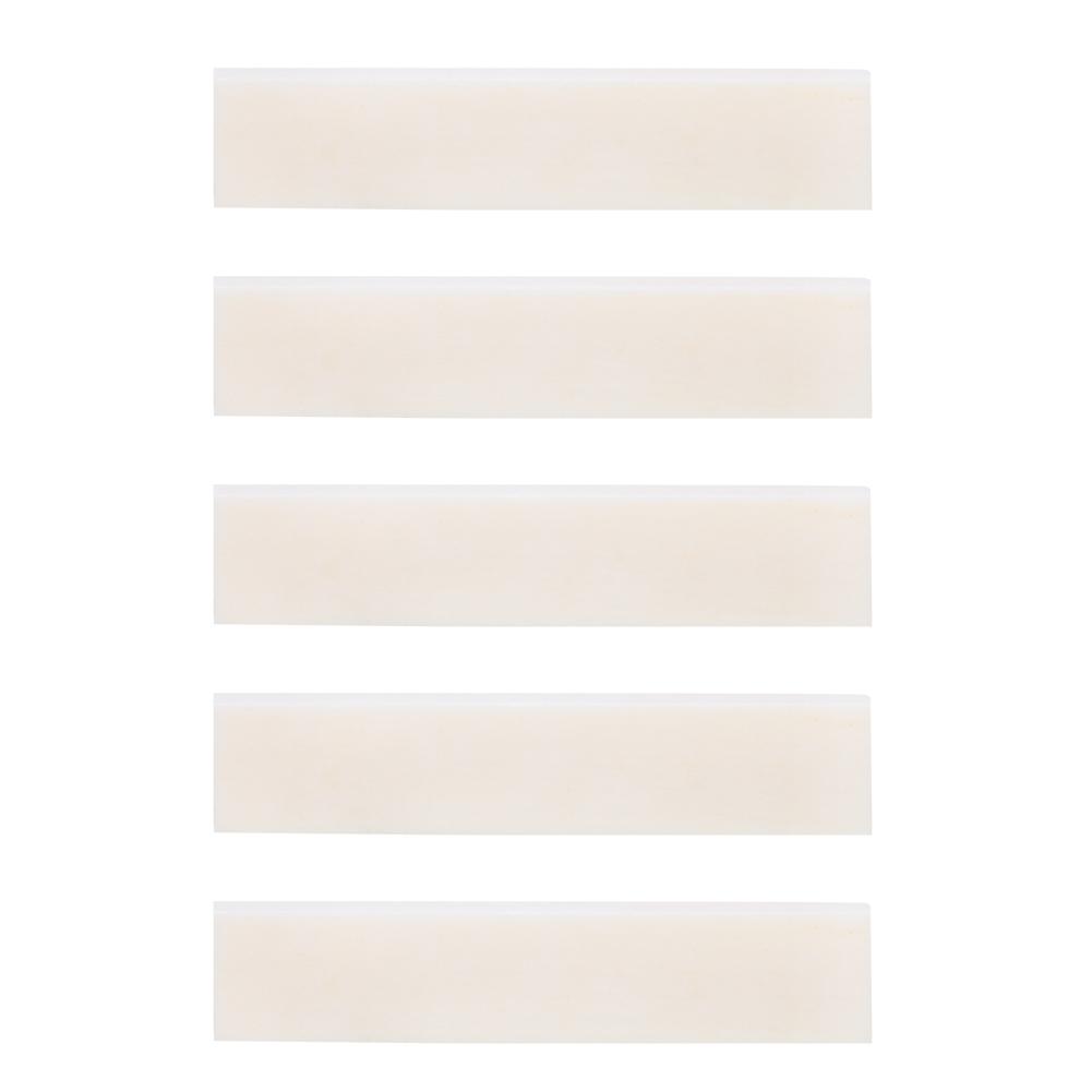 5Pcs DIY Blank Buffalo Bone Nut String Pillow for Classical Electric Acoustic Guitar 52x6x10mm