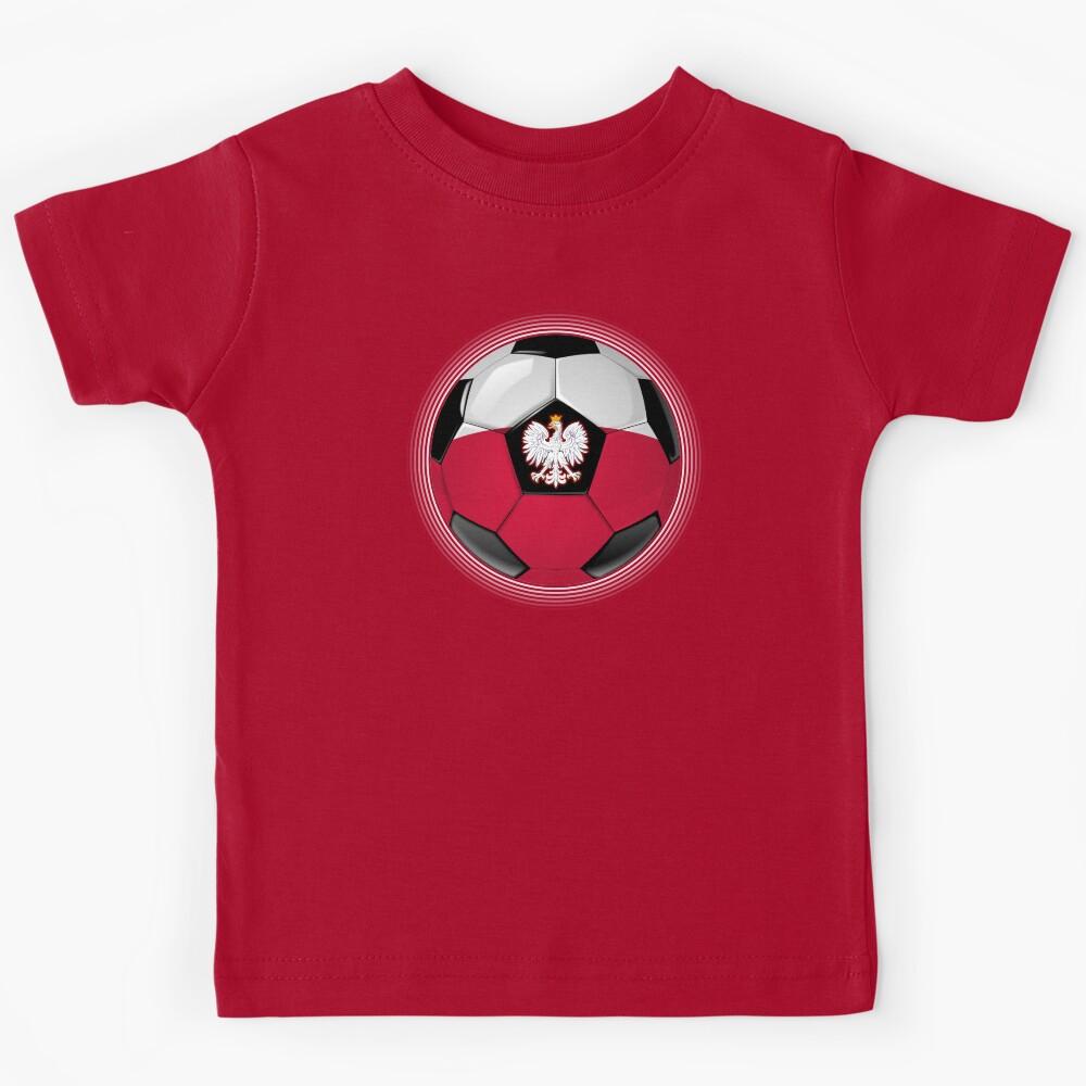 Poland - Polish Flag - Football or Soccer Kids T-Shirt 130