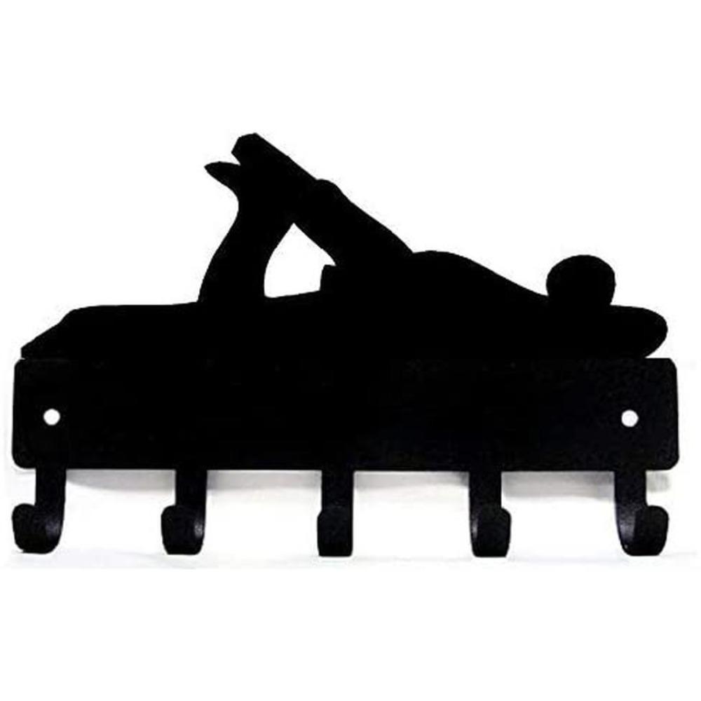Forged Iron Key Holder Wall Hanger 6 Inch Rustic Home Entryway Organizer чёрный