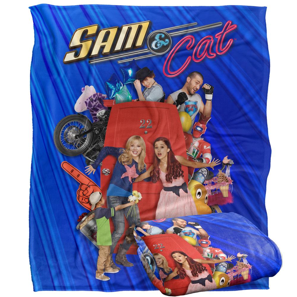 Sam & Cat Silky Shower Poster Supersoft Blanket