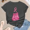 Women's Casual Halloween Breast Print T-Shirt Round Neck Pullover Short Sleeve Top