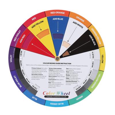 Rueda de colores para tatuajes de 13 cm de diámetro, guía para mezclar pigmentos y prevenir la decoloración.