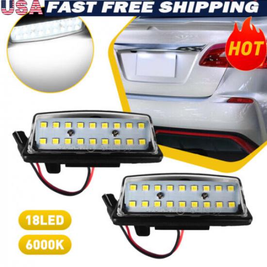 Full White LED License Plate Light Tag For 2014-15 Kit Nissan Rogue Select IP67