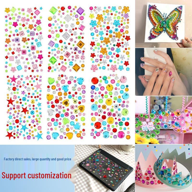 Handmade DIY Acrylic Rhinestone Jewelry & Planner Stickers XZ-310