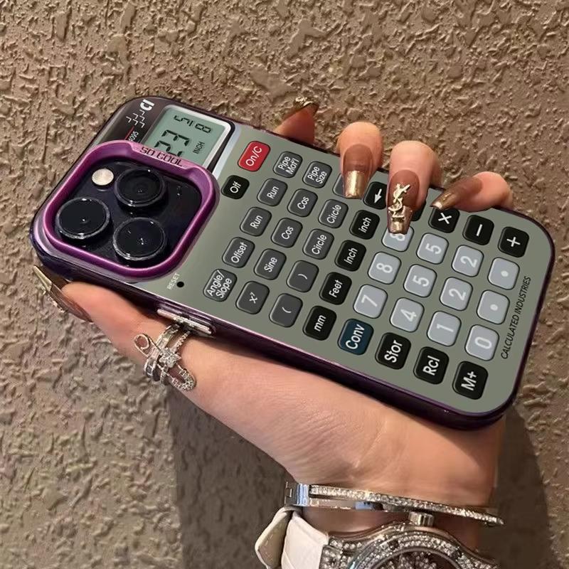 Unique Funny Stylish Calculator Pattern Phone Case For IPhone 17 16 15 Plus 14 Pro Max 13 12 11 Shockproof Back Anti-drop Cover
