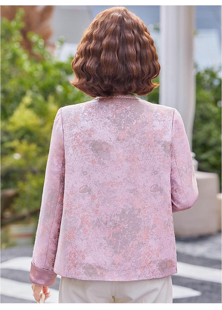 2026 New Arrival: Spring Embroidery Jacket, Short Style, for Middle-Aged & Elderly Women – High-End Chinese Style for Spring & Autumn