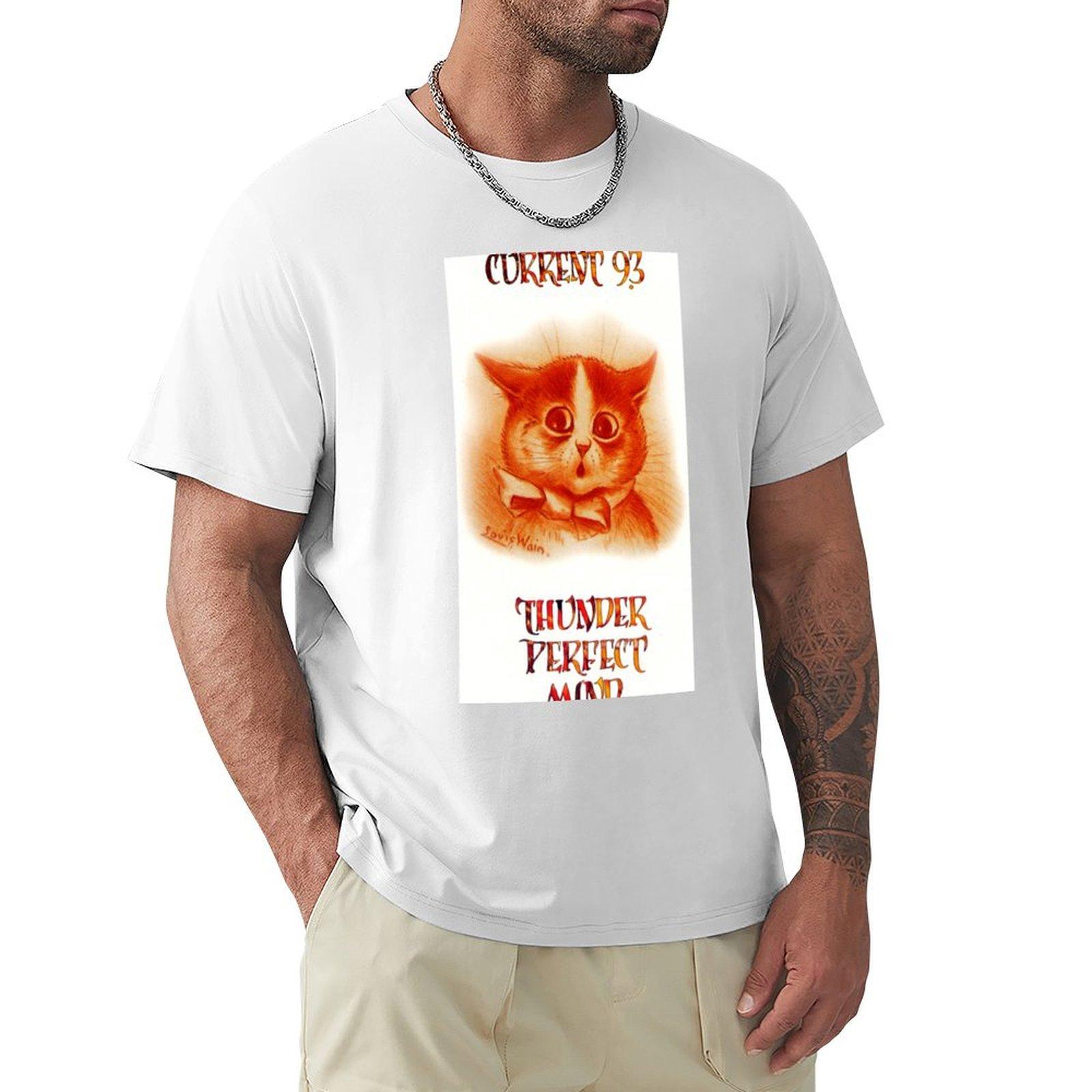 Current 93 Thunder Perfect Mind Louis Wain Cat Psychedelic Neofolk TShirt TShirt shirts graphic tee t shirt for men S