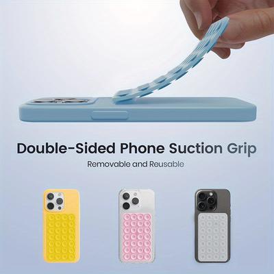 1/5pcs Silicone Suction Cup Phone Holder Double-Sided Strong Adhesion Stand Smartphone Universal Base for Handfree Selfies Video