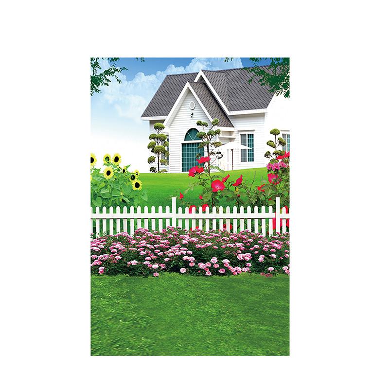 House Corner Theme Backdrop for Summer Weddings,Birthdays,Graduations,Party Decor Banner,Picturesque Scene,Tapestry