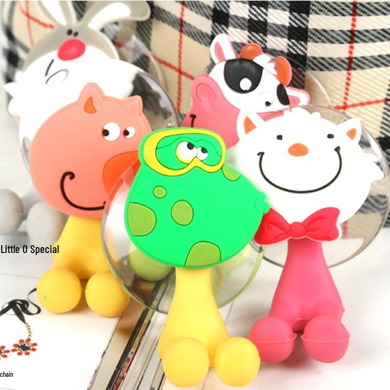 

Adorable Cartoon Animal Toothbrush Holder and Stand with Suction Cup for Bathroom OPP Bag Packaging