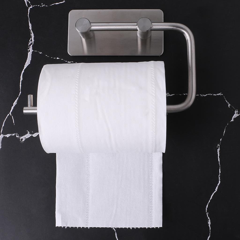 Stainless Steel Towel Dispenser Roll Tissue Toilet Paper Holder Self Adhesive