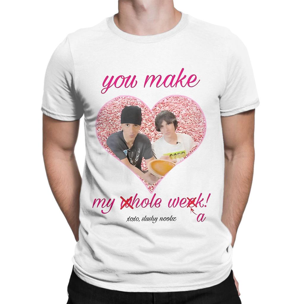 Men SLUSHY NOOBZ    T Shirt Funny Cotton Clothes Cool Short Sleeve O Neck Tee Shirt New Arrival T-Shirts