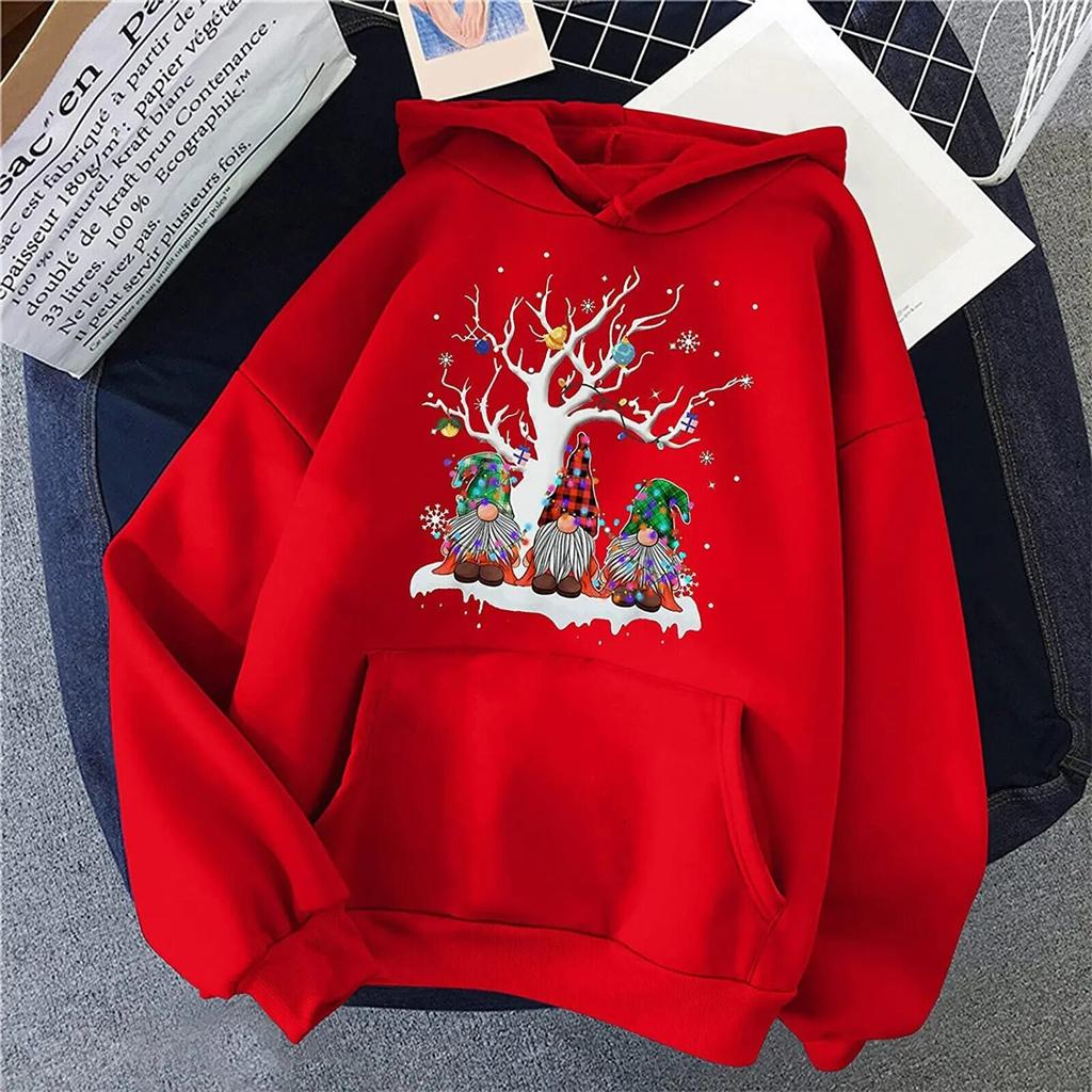 Kawaii Weihnachts Hirsch Kitz Print Hoodies Unisex Mode Marke Trainingsanzug Anime Damen Sweatshirt Hoodie Kinder Hip Hop Kleidung Sudadera Unisex