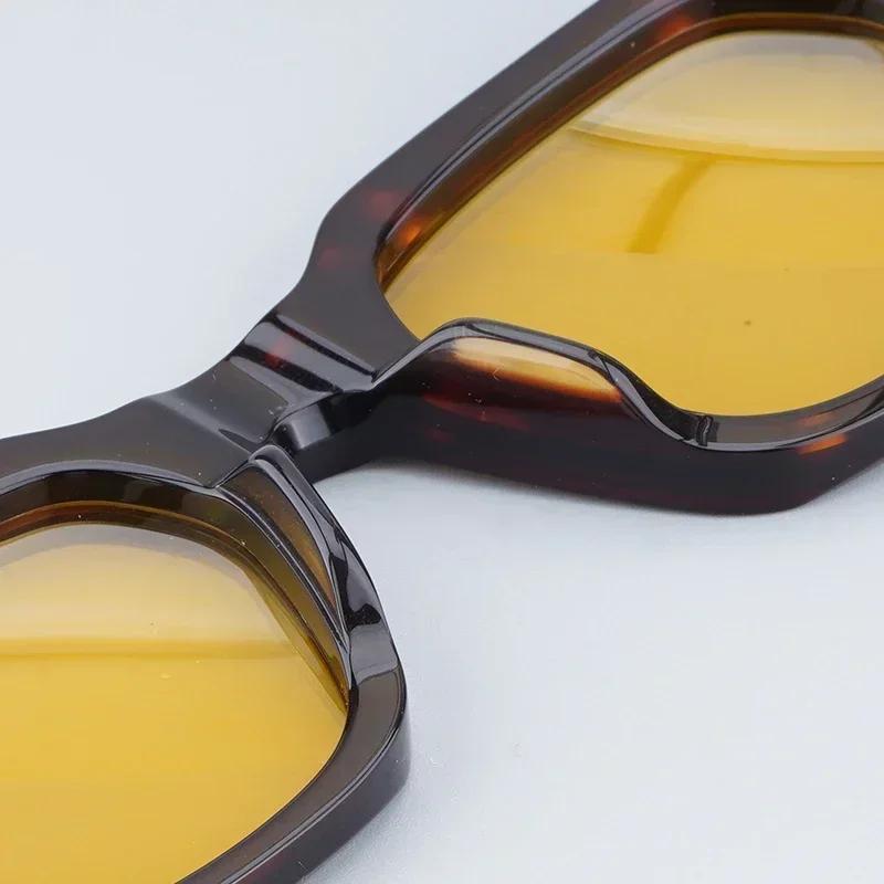 Big Square High Street Fashion Sunglasses Uv400 Designer Brand Men Classical Vintage Eyeglasses with Case