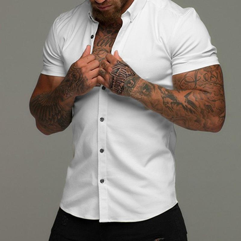 Men's Backless Button Up Shirt