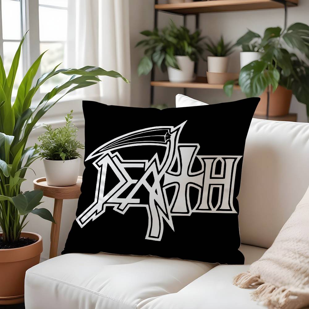 Rock Band-D-deaths Pillow Case  Plush Fabric Soft  Pillowcase Double Sided Print Cushion Cover Household Gifts