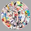 50pcs Waterproof Gymnastics Sports Stickers for Laptops, Suitcases, and Notebooks