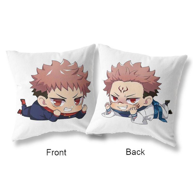 Vibrant 45x45cm Jujutsu Kaisen Cushion Cover With Double Sided Japanese Anime Design For Home Decor