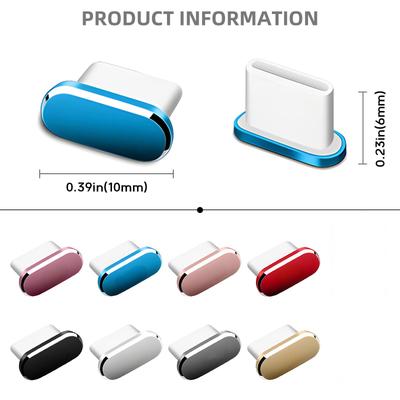 2 Stück Metall Typ-C Staubschutzstecker, Typ C Ladeanschluss Stecker Schutzkappen für Samsung Huawei Xiaomi Handy Staubschutzstecker Kappen