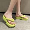 Fashion Summer Beach Slippers Women's Soft Sole EVA  Flip Flops Non-slip Cloud Slippers Women Thick Platform Clip Toe Bathroom Slides