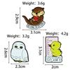 Charming Animal Brooch - Fun Little Bird & Otter Cartoon Badge for Clothing Accessories