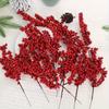 24PCS Festive red artificial fruit branches for Christmas tree decoration, DIY crafts, weddings and home decoration