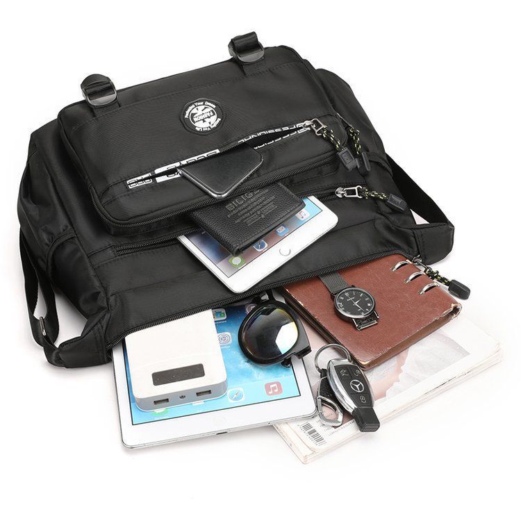 Oxford Cloth Mens Business Messenger Bag With Lock Buckle For Commuting And Travel
