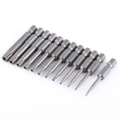 12pcs 1 4 Inch Shank 50mm S2 Steel Magnetic Star Head Screwdriver Bits Set T5 T40