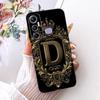 For Infinix Hot 11 Case Silicone Luxury Crown A-Z Letters 2D Flat Pattern Soft Casing For Infinix Hot11 X662 X662 X689FB Cover