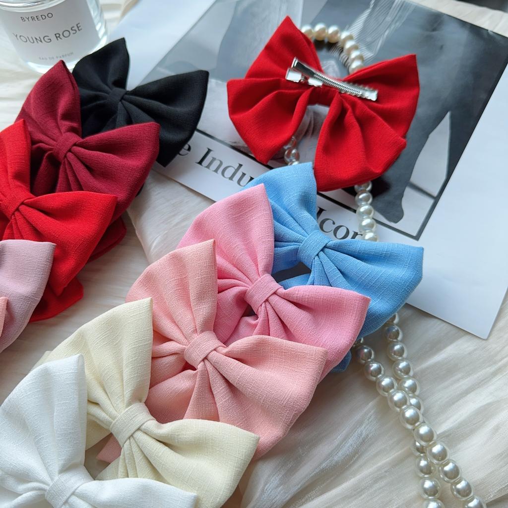 5PCS/Lot Solid Color Grosgrain Ribbon Hair Bows Boutique Hair Clip For Girls Hairgrips New Headwear Kids Hair Accessories Gift