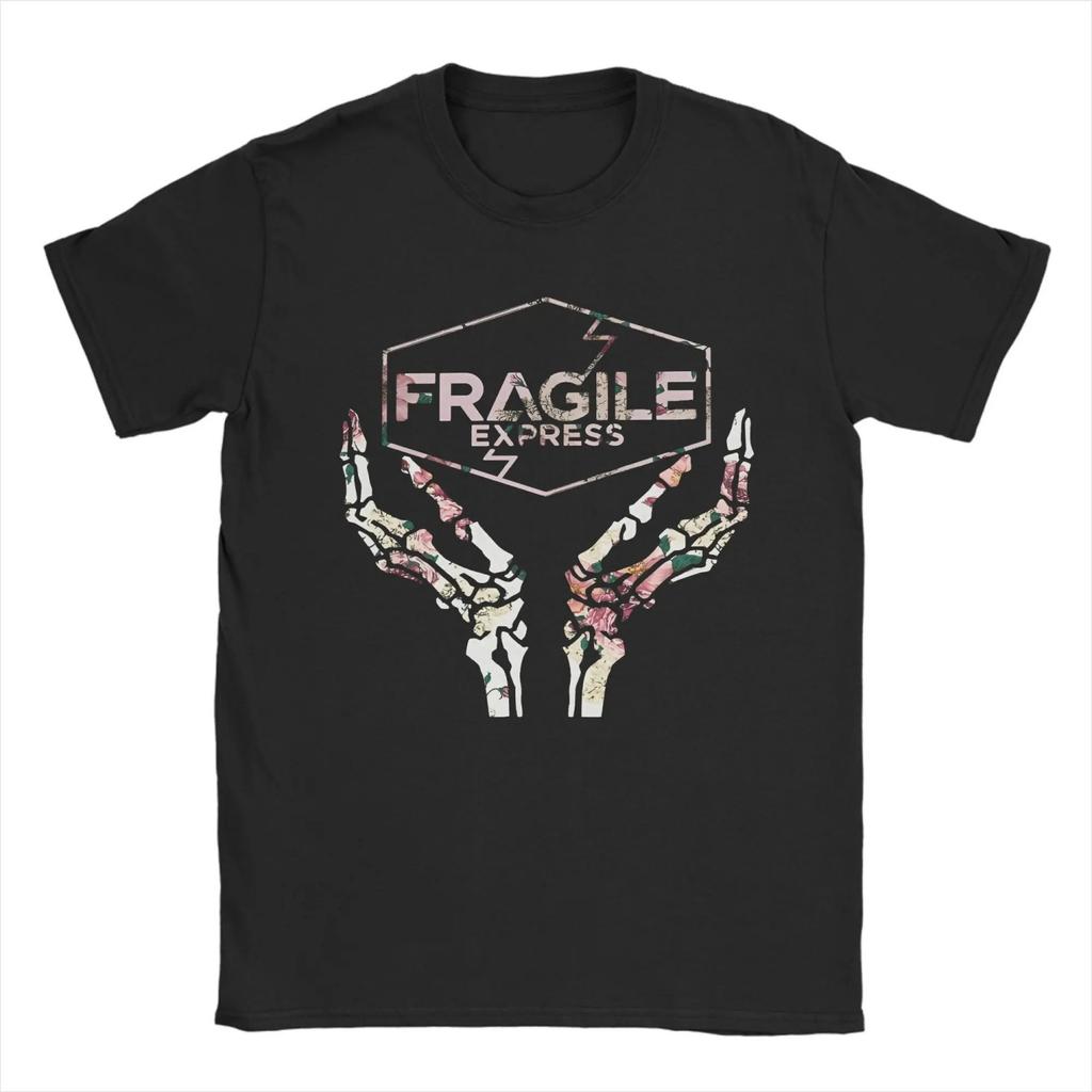 Death Stranding Fragile Express Floral T-Shirts 100% Cotton Tees Round Neck Short Sleeve T Shirts Original Clothes