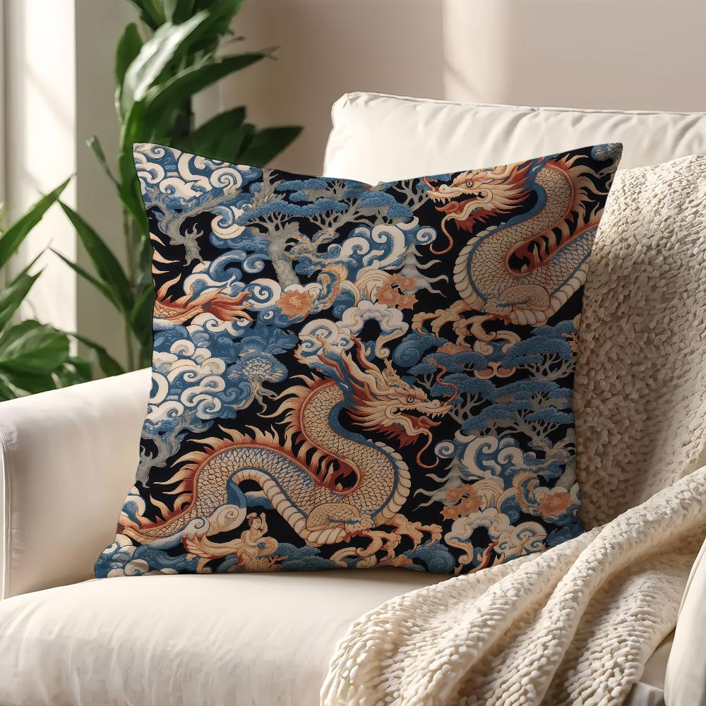 Traditional Dragon Cushion Cover Decoration Room Shop Car Best Home Office Coffee Pillow Sofa Printing Nordic Simplicity Hit