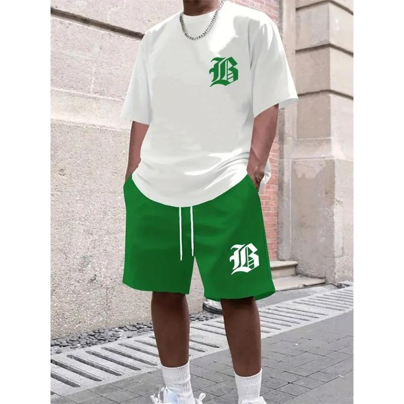 

Casual Loose Crew Neck Men s Fashion Print Sport Wear Men’s 6XL