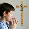 Crucifix Ornament Wood Blessing Gift For Children Easter Baptisms Or Birthday Present Safe and Friendly