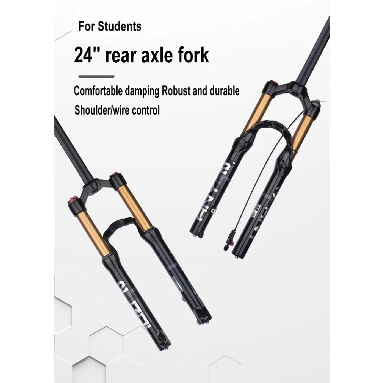 BOLANY 20inch/24inch Air Suspension Mtb Straight Manual/Remote Shock Absorber Rear Corolla Structure Design for Student‘s Bike