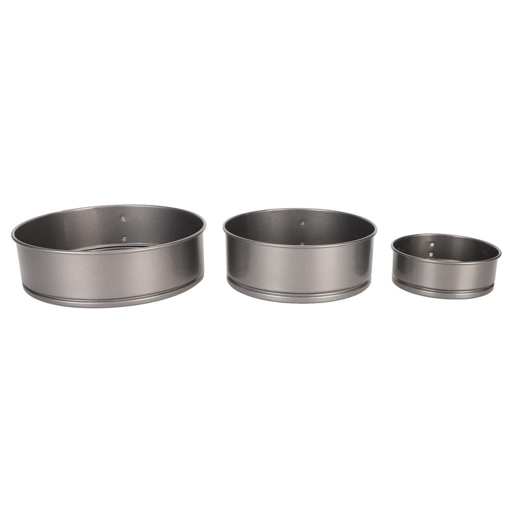 3Pcs Baking Pans Anti Stick Carbon Steel Uniform Heating Acid Resistant Bakeware Set for Oven Cake Bread Muffin Cupcake