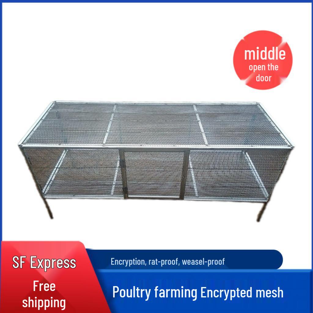 Extra Large Reinforced Chicken Coop with Anti-Weasel/Rat Wire Mesh for Poultry and Small Animals
