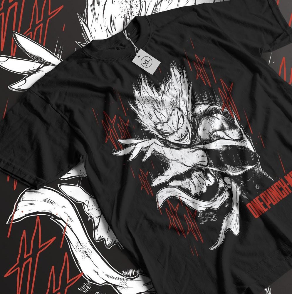 Garou T-shirt One Punch Shonen King Horror Manga Gift black shirt All Size Unisex T-Shirt S