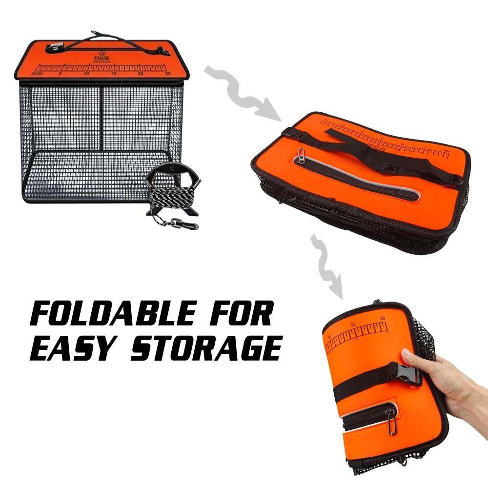 Fish Net Bag Foldable Fish Cage Quick-drying Foldable Fishing Net  Fishing Bait