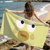Funny cartoon face art cute meme Towel soft Dry Beach Towels Trip Towel swim Summer Holiday Vacation bathing Pool Camp Gift