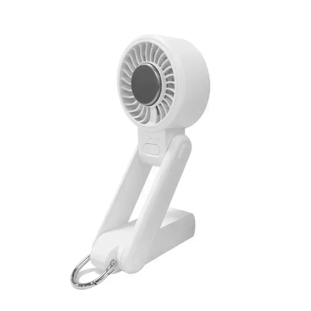 Portable Handheld Fan with Dual Folding Feature Low Noise Operation and Adjustable Speeds for Convenient Use Anywhere