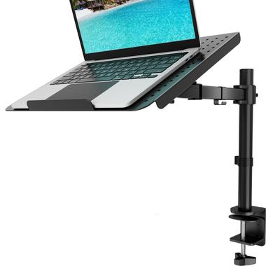 Stolní držák na notebook WALI, pro jeden notebook s plně nastavitelnou nosností 22 liber, s odvětrávanou chladicí plošinou, černý, 17" (M00LP)