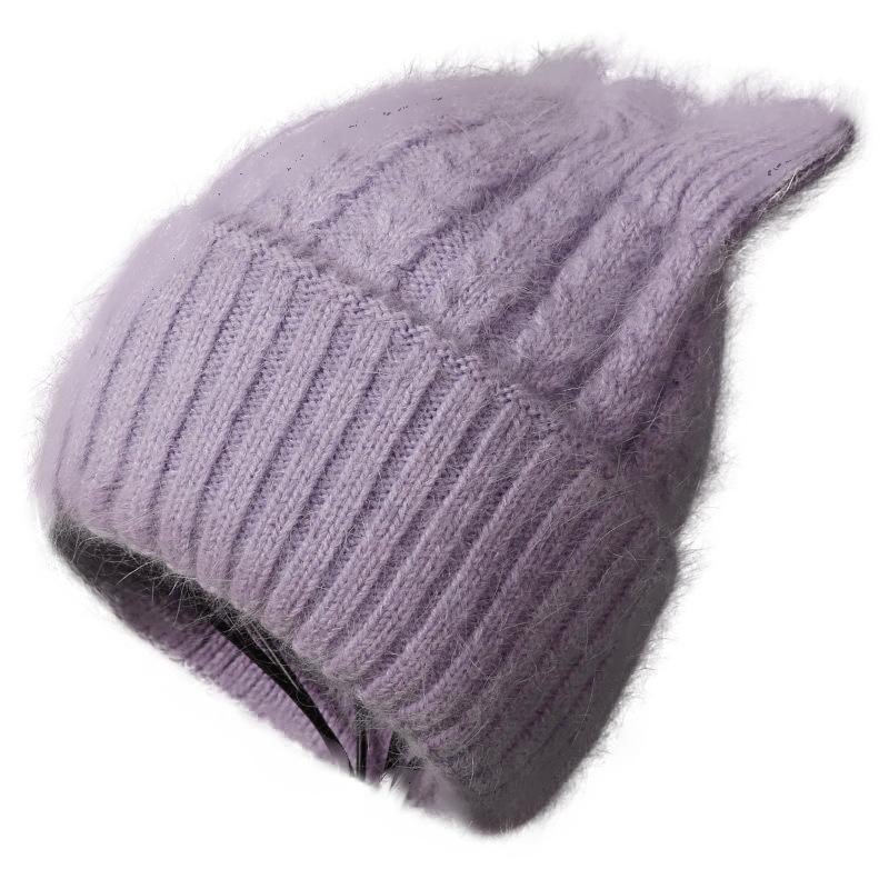 New autumn and winter versatile casual knitted wool hat children's outdoor warm cold sweet cold hat pullover hat tide