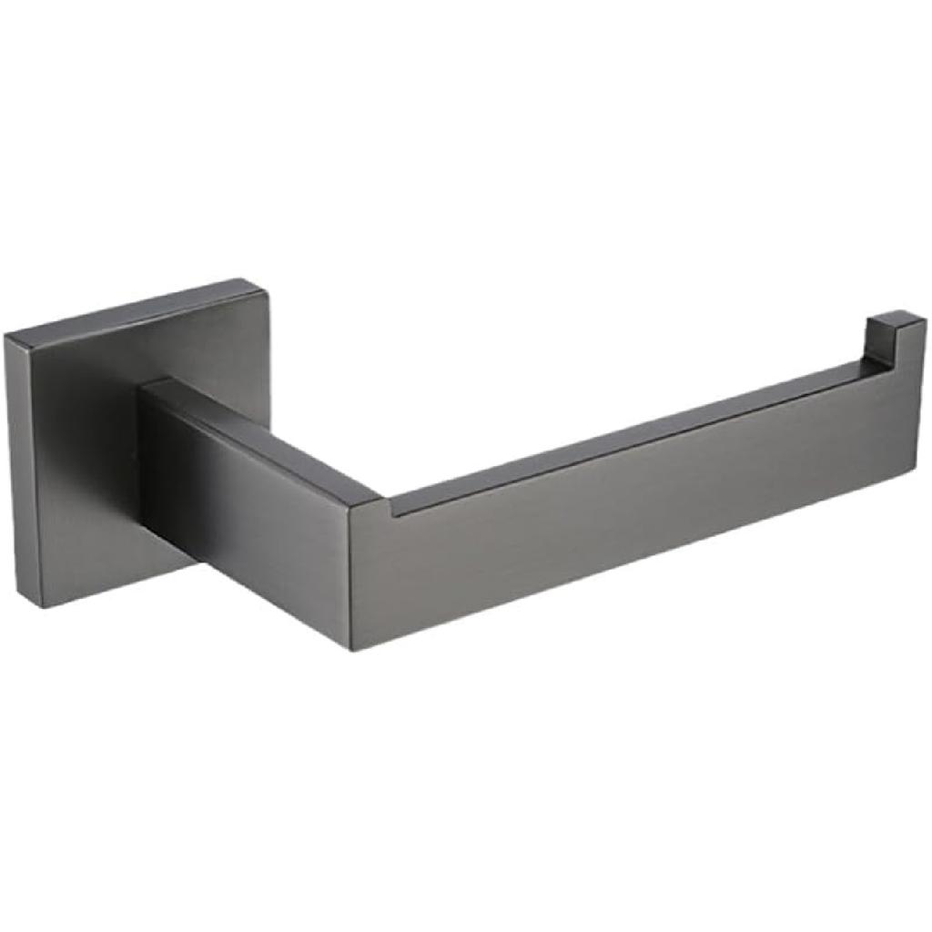 Gunmetal Stainless Steel Bathroom Hardware Towel Rack Toilet Paper Holder,Toilet Brush,Robe Hook Towel Bar Holder Grey Stainless,Towel Ring