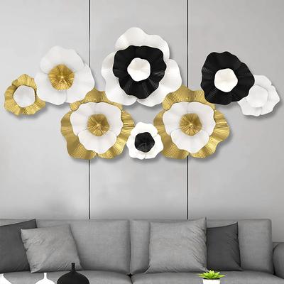 Regalo de Arte en Hierro Decoraciones para el Hogar Colgante de Pared Atmósfera Múltiples Colores DIY Colgante Diseño Floral Minimalista Adorno Estilo Nórdico