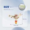 T02C!-Hot New 1/2 Inch Dual Connector Zinc Alloy 360 Degree Rotate Rocker Arm Water Sprinkler Spray Nozzle Garden Irrigation Spr