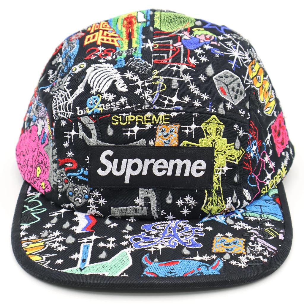 Supreme AOI Embroidered Camp Cap Black
